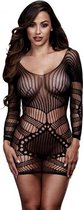 Baci - Sexy Jurkje Met Lange Mouwen - Zwart - Sexy Lingerie & Kleding - Sexy Dameskleding - Dames Lingerie - Sexy Jurkjes