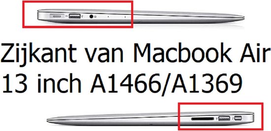 Macbook Air 13,3 inch (modellen t/m 2017)  A1369/A1466 - Laptop Cover - Clear Transparant - OSMPhone