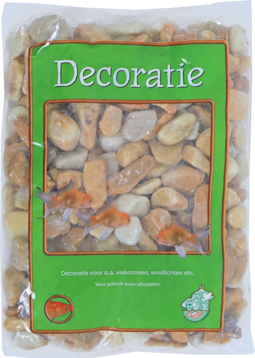 Aquarium gravier galet brillant beige marron 1 kg