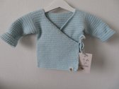 Baby vestje - unisex vest - winter - blauw - maat 62 ( handgemaakt Sweet Baby Bedstraw )