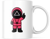 Squid Game Mok: Triangle Crew | Grappige mok | Grappige Cadeaus | Koffiemok | Koffiebeker | Theemok | Theebeker