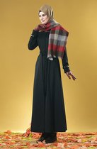 Dames Mantel Kleur Zwart - Zwarte Mantel - Bayan Tesettur Giyim - Siyah Manti - Doque Mantel