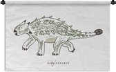 Wandkleed - Wanddoek - Kinderkamer - Ankylosaurus - Dinosaurus - Jongens - Meisjes - Kinderen - 60x40 cm - Wandtapijt