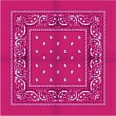 Katoenen boeren cowboy zakdoek bandana roze 55x55 cm