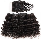 Braziliaanse Remy weave - 16 inch - golf haar extensions - 1bundel menselijke haren