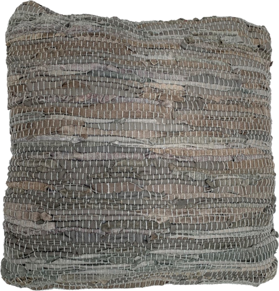 Sierkussen - Recycled Geweven Lichtgrijs - Grijs - 45 Cm X 45 Cm