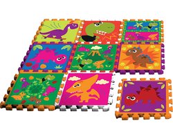 Crazy Dino Vloerpuzzel Junior 90 Cm Foam 9-delig