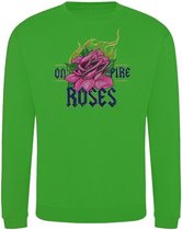 Sweater On Fire Roses - Happy green (XL)
