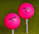 H2 XL Golfballen Long Distance - Roze - 25stuks