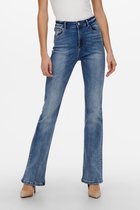 Only Jeans Onlmila Life Hw Flared Dnm Bj13994 15244147 Medium Blue Denim Dames Maat - W27 X L32