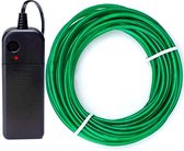 El wire / Draad - 1 Meter - Op Batterij - Groen