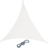 Relaxdays Schaduwdoek driehoek - PES - zonnezeil - scheurvast - waterafstotend - wit - 3 x 3 x 3 m