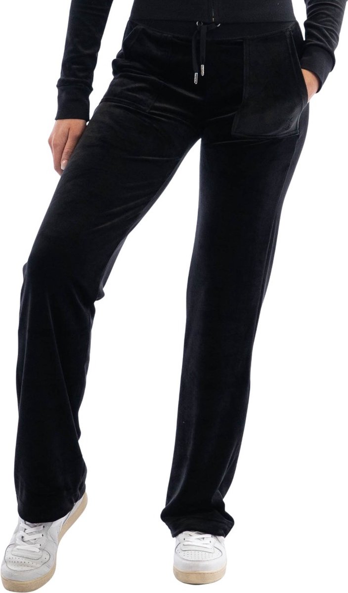 juicy couture Del Ray Classic Velour Pant Pocket Design Black