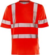 Fristads Hi Vis T-Shirt Klasse 3 7407 Thv - Hi-Vis rood - XL