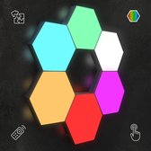 Hexagon Led Panelen - Touch & Afstandsbediening - RGB Led verlichting - Gaming - 6 stuks