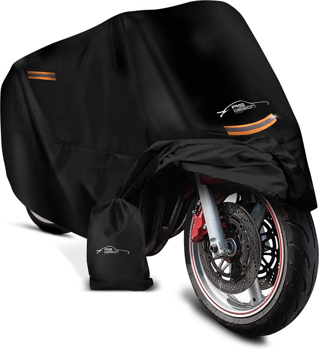 Housse de Protection pour Moto 245x105x125 cm Imperméable Bande