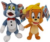 Tom en Jerry - Knuffel Set - Bedtime Jerry + Maestro Tom (18/20 cm)