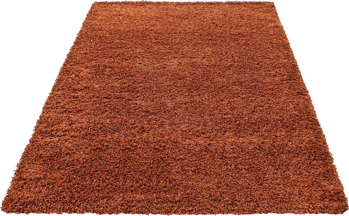 Muratap Basic Shaggy vloerkleed Terra / Oranje Hoogpolig- 200x290 CM