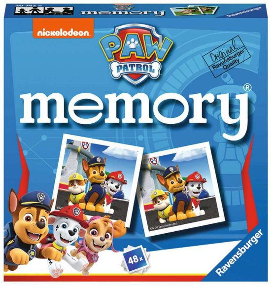 Foto: Ravensburger paw patrol memory kaartspel memory het wereldberoemde spel dat nooit verveelt 