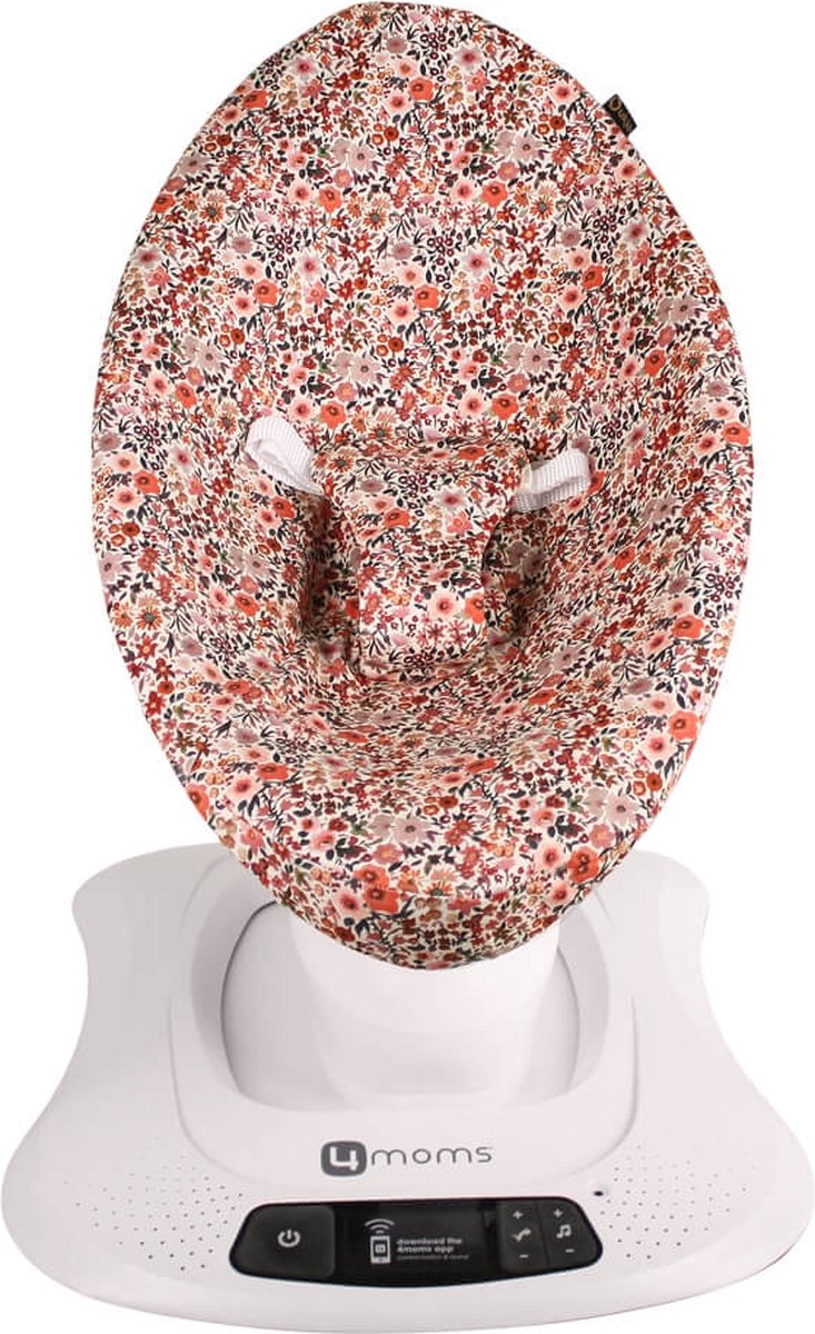 Ukje Wipstoelhoes geschikt voor 4Moms Mamaroo 4 Wipstoel - Hoes met Waterdichte Voering ter Bescherming van je Stoel - Perfecte Pasvorm - Makkelijk Wasbaar - Zacht Katoen - Roze Bloemen – foto 5