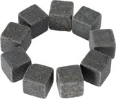 9 Stuks Whisky Stenen inclusief Opberghoes - Herbruikbare ijsblokjes - Natuursteen - Koelsteen- Whiskey Stones - Ice Cubes - Cool Stones