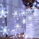 Kerstverlichting | Lichtketting | Sneeuwvlokken | Kerstdecoratie | 6 Meter | 40 LEDS | Wit | Binnen/Buiten | 2 Standen | Batterijen
