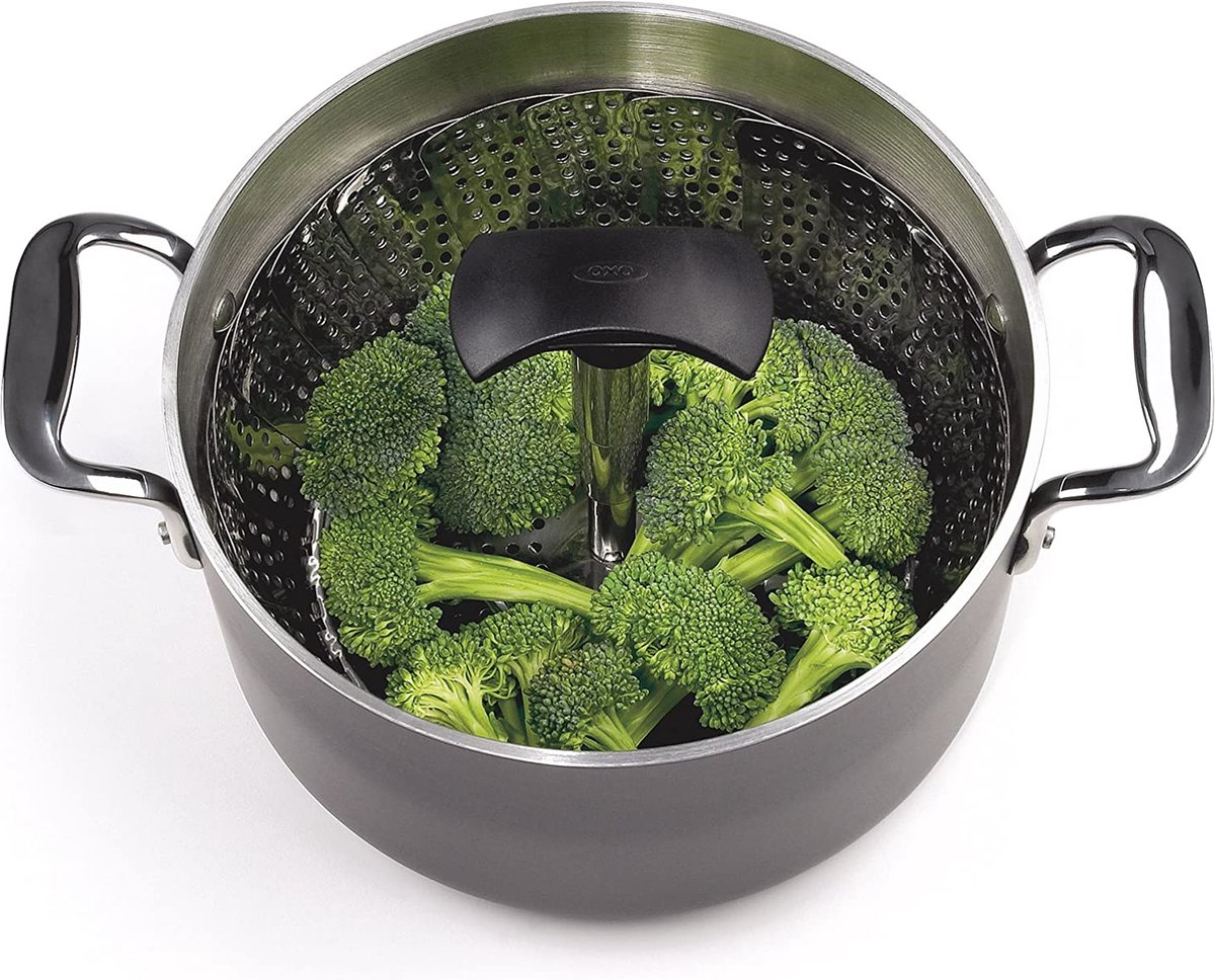 Ziva stoomrekje | stoommandje opvouwbaar RVS voor stoomoven (oa Tefal, Crock-Pot, Ninja Pot, Sage, Silvercrest & Instant Pot) thumbnail 7