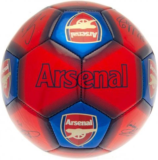 Arsenal Voetbal Handtekeningen - Maat 5 - Rood/Blauw