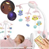 Baby bed projector- Baby Muziekmobiel Boven Wieg Roze