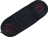 N4dogs – Hondenhanddoek – Honden Handdoek – Microvezel Handdoek – Handdoek Hond  – Droogdoek Hond – Dierendeken – Sterk Absorberend – Handdoek met Zakken - Zwart - 66 x 23 cm