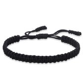 Sorprese – armband dames – touw armband – 1 snoer – zwart – gevlochten tibetaanse touw armband – 17-27 cm – gevlochten armband - vriendschapsarmbandjes - Model W - Moederdag - Cade