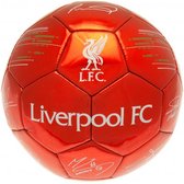 Liverpool voetbal handtekeningen - maat 5 - rood