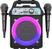 iDance K3V2 Karaoke Set - Bluetooth Party Speaker met Discolicht - Inclusief 2 Microfoons - Zwart