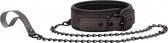 Ouch - Elegant Collar with Leash - Titanium Grey - Cuffs