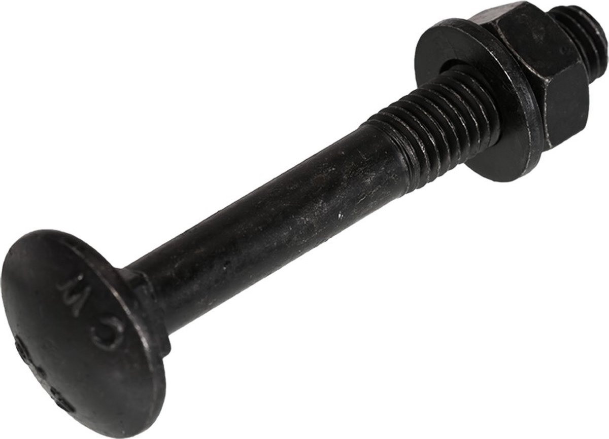 Blackline bevestigingsmaterialen - Slotbout met moer en sluitring – M5 t/m M8 (30–100 mm) - M8 x 50mm / 25