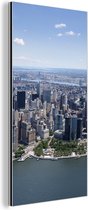 Wanddecoratie Metaal - Aluminium Schilderij Industrieel - New York - USA - Skyline - 40x80 cm - Dibond - Foto op aluminium - Industriële muurdecoratie - Voor de woonkamer/slaapkamer