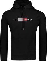 Tommy Hilfiger Sweater Zwart Aansluitend - Maat M - Heren - Herfst/Winter Collectie - Katoen;Elastaan