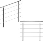 Monza Trapleuning - Roestvrij staal - 120 cm - 4 Stutten