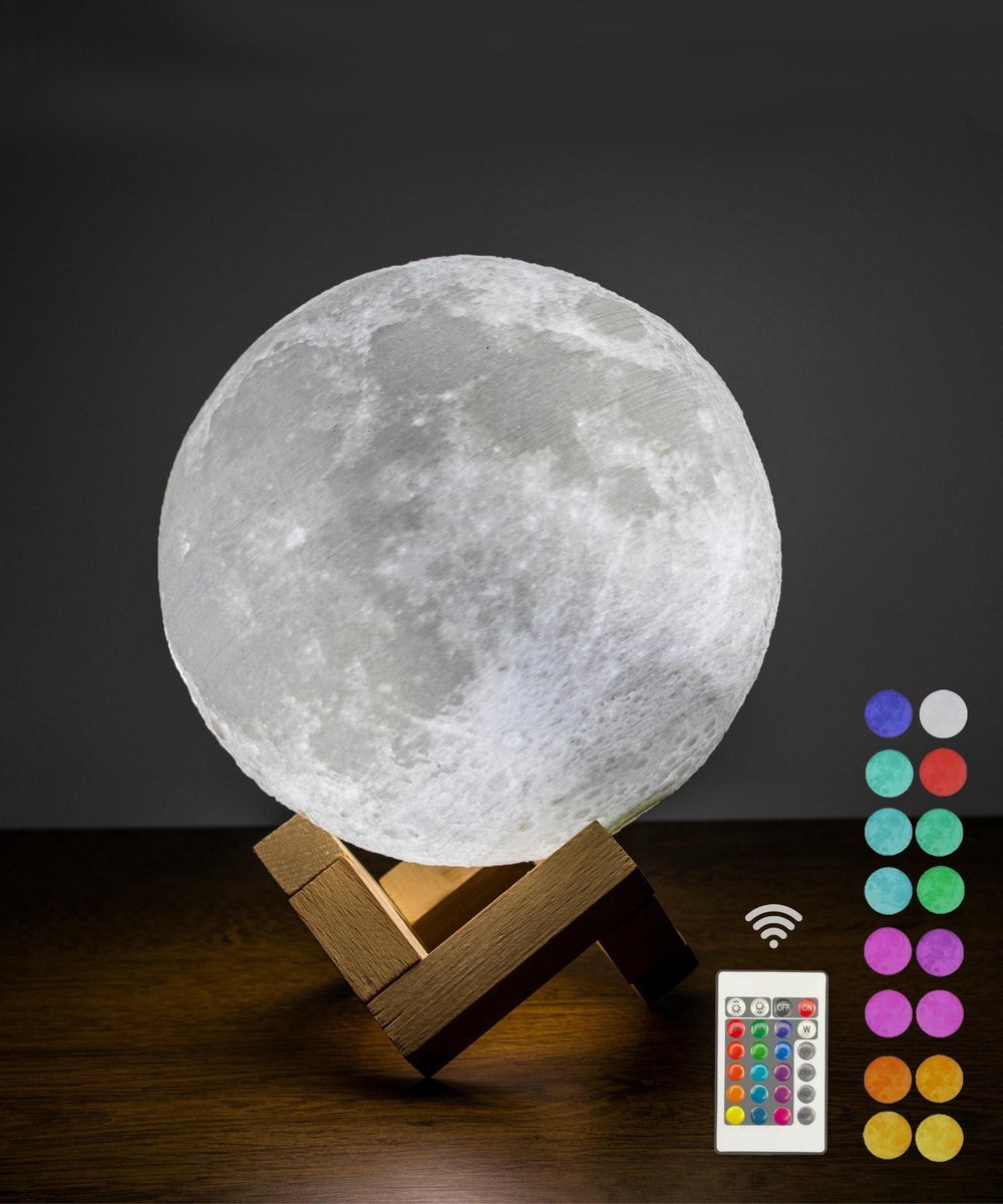 Petite Lampe Lunaire à Poser Lumineuse (USB rechargeable)