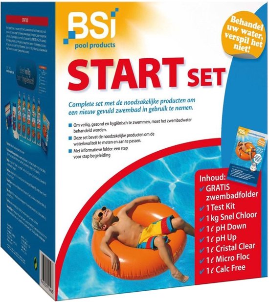 BSI - Start Set Deluxe - Zwembad - Spa - Uitgebreidde Deluxe Set die alle producten bevat om het water van een nieuw gevuld zwembad in gebruik te nemen