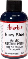 Angelus Leather Acrylic Paint - textielverf voor leren stoffen - acrylbasis - Navy Blue - 118ml