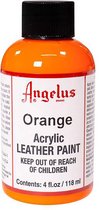 Peinture acrylique pour cuir Angelus - peinture textile pour tissus en cuir - base acrylique - Orange - 118ml