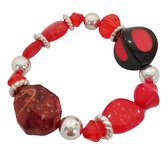 Kralen armband - Rood - Rekbaar - Het perfecte sieraad voor tijdens de feestdagen - Damesdingetjes