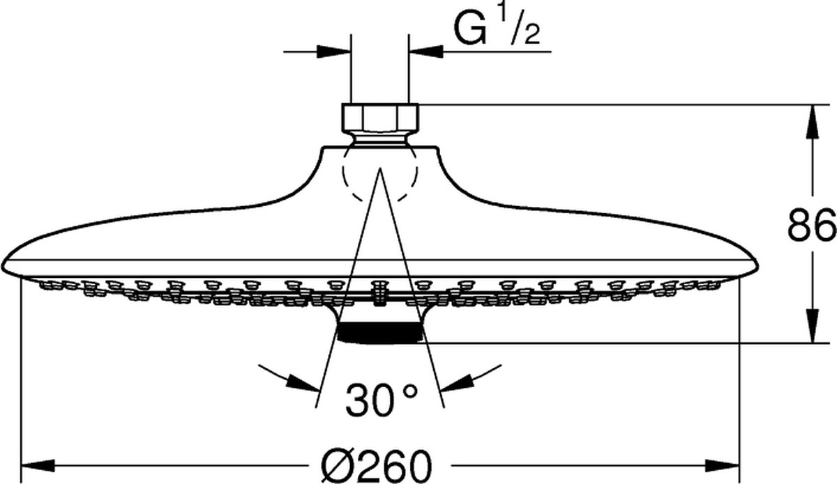 GROHE QuickFix Vitalio Joy 260 Douchekop Ø 26 cm EcoJoy 3