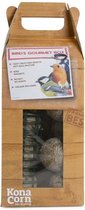 KonaCorn Outdoor Bird GOURMET box boobies avec fruits et insectes + support de boule de booby.