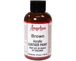 Angelus Leather Acrylic Paint - textielverf voor leren stoffen - acrylbasis - Brown - 118ml
