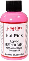 Peinture acrylique pour cuir Angelus - peinture pour tissus en cuir - base acrylique - Pink vif - Hot