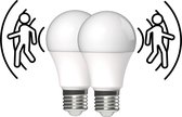 Proventa LED lamp met bewegingssensor - Grote E27 fitting - Warm wit - 7W 806 lm - Duopack