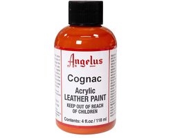 Angelus Leather Acrylic Paint - textielverf voor leren stoffen - acrylbasis - Cognac - 118ml
