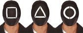 Verkleed maskers game bekend van tv serie - Cirkel - driehoek - vierkant
